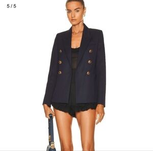 Nili Lotan Nathalia Navy Blazer Jacket - 10